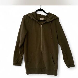 Outdoorsy Goodfellow & Co women’s Khaki Green Zip-Up Hoodie size M
